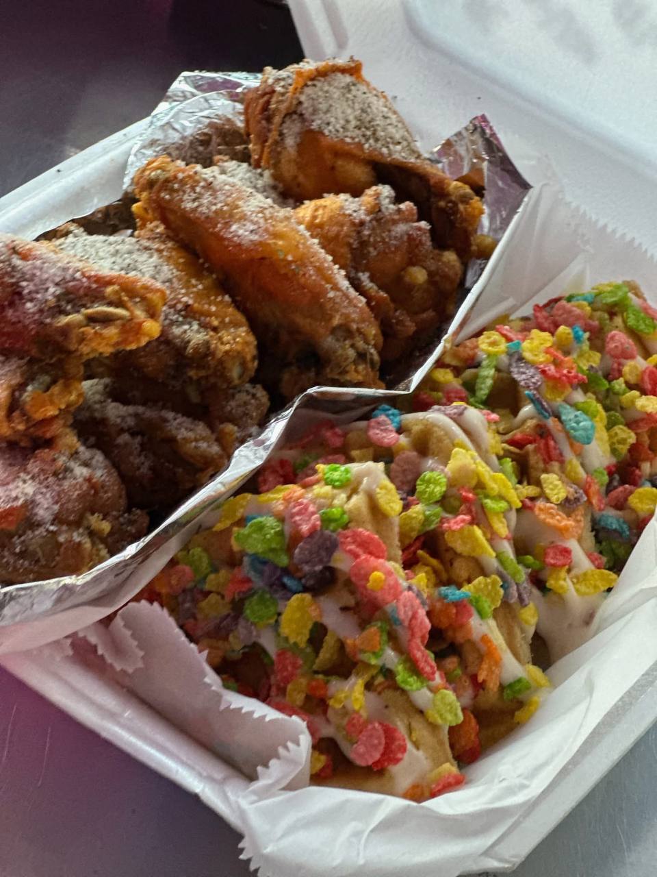 Specialty waffle and wings